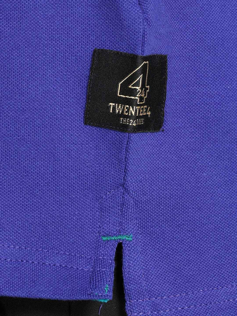 Erin Legendary Design Men's Premium Cotton Lycra Clematis Blue Twentee4 Polo Shirt