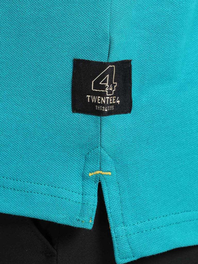 Jackson NYC 24 Design Men's Premium Cotton Lycra Deep Lake Teal Twentee4 Polo Shirt