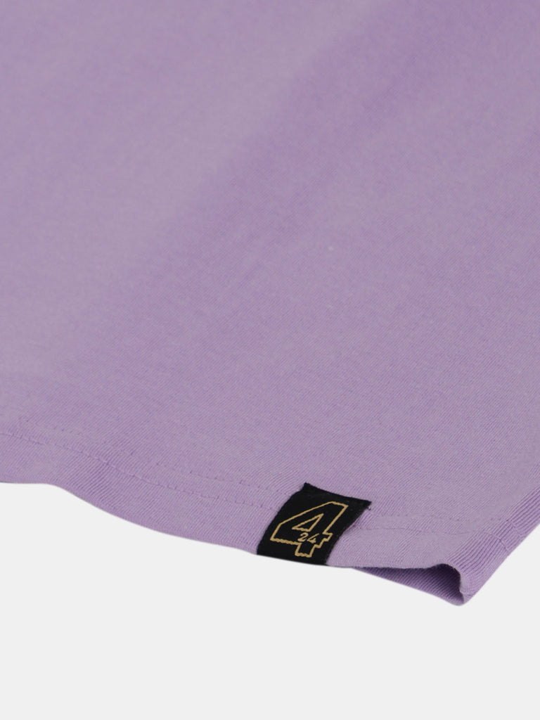Wilderness Adventures Theme 24 Design Men's Lilac Pure Cotton Premium T-Shirt; Regular Fit - Twentee 4 material close up