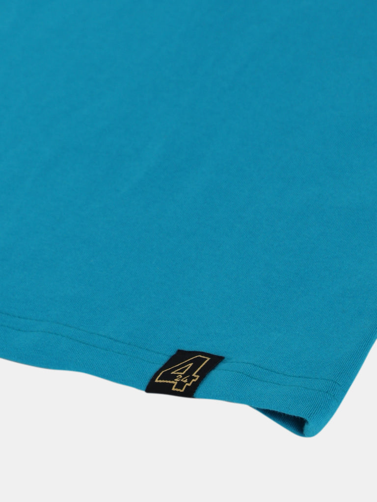 Light House Teal Color Men T-short, Regular Fit, Premium Cotton Lycra - Twentee 4 material close up