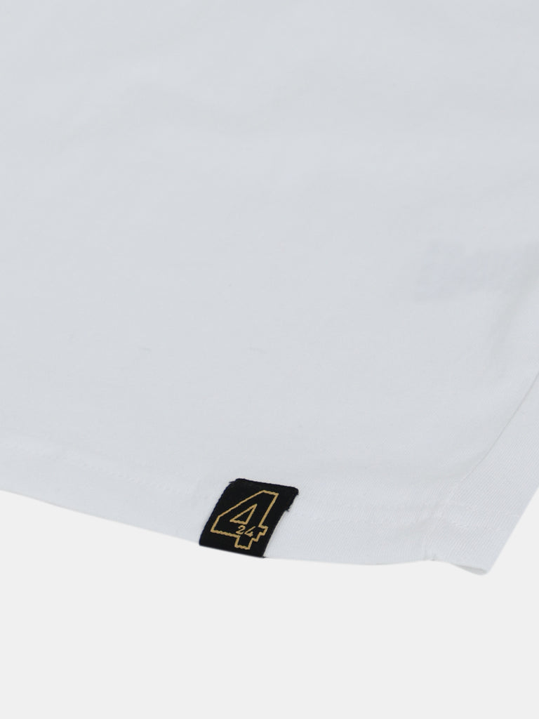 City Scape Twentee Four Design Men's Premium White Pure Cotton T-Shirt; Regular Fit - Twentee 4 Close up of material